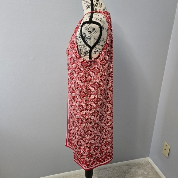 Max Studio Patterned Halter Dress Red Viney Dial Print Size Small $98 EUC - Picture 5 of 12